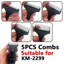 Hair Trimmer Limit Comb Universal Black Guards Hairdresser Hair Cutting Guide for KEMEI KM-2299 KM-2293 1 2 3 4 5mm Comb