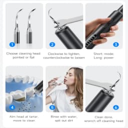 Ultrasonic Electric Dental Scaler 4100W Super Power Plaque Tooth Cleaner Dental Calculus Stains Remover Oral Care Homeuse