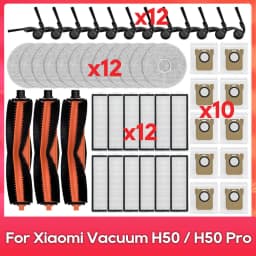 Compatible with ( Xiaomi Robot Vacuum H50 / H50 Pro ) Main Side Brush Filter Mop Dust Bag Parts Accessories Replacement