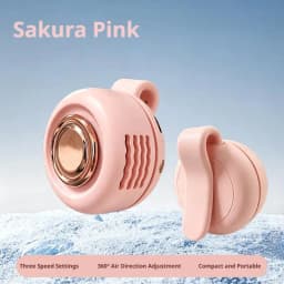 Portable Clip Fan Mini Handsfree Rechargeable Bladeless Electric Fan Clip Waist Fan Silent Strong Wind Leafless Fan For Outdoor