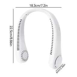Portable Bladeless Neck Fan Neck Air Conditioner Rechargeable Cooling Fan Outdoor Personal Fan Wearable Cooler Gifts