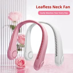 Portable Bladeless Neck Fan Neck Air Conditioner Rechargeable Cooling Fan Outdoor Personal Fan Wearable Cooler Gifts