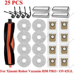 Spare Parts Robot Vacuum Dust Bag For Xiaomi Robot Vacuum H50 PRO/OV42GL Accessories Main Side Brush Filter Wipe Cloth Dust Bag