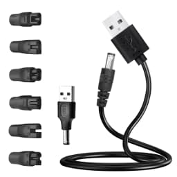 8 PCS USB Adapter Cable DC Converter Universal For All Kinds Of Electric Shaver Hair Clippers Power Cord 5V Replacement Charger