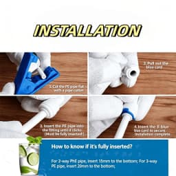 1/4 inch Tube to 1/4 inch Tube Push Fit Elbow Quick Connect for RO Water System Set Of 10