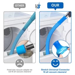 New Dryer Vent Cleaner Hose with Elastic Connector Compatible with Most Vacuum Cleaner, Quickly Lint Remover Cleaning Supplies