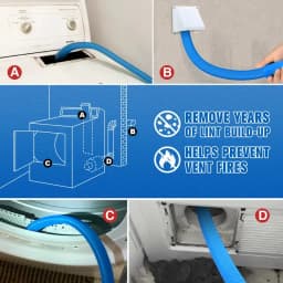 New Dryer Vent Cleaner Hose with Elastic Connector Compatible with Most Vacuum Cleaner, Quickly Lint Remover Cleaning Supplies
