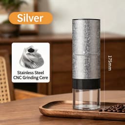 NEXBOR STREAM 2026 New Upgraded Portable Electric Coffee Grinder with 420 Stainless Steel Burrs - 40 Adjustable Grind Settings