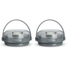 【THANKSGIVING DAY】2X Replacement Lid For Ninja Blast Portable Blender 18Oz Blending Vessel,Leakproof Sip Seal Spout Lid, Grey