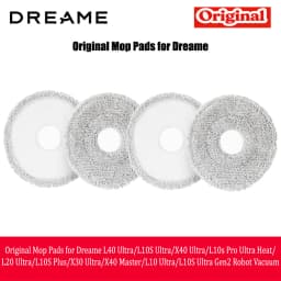 Original Mop Pads for Dreame L40 Ultra/L10S Ultra/X40 Ultra/L10s Pro Ultra Heat/L20 Ultra/L10S Plus/X30 Ultra/X40 Master(4-pack)