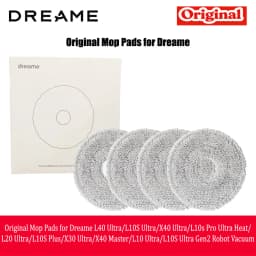 Original Mop Pads for Dreame L40 Ultra/L10S Ultra/X40 Ultra/L10s Pro Ultra Heat/L20 Ultra/L10S Plus/X30 Ultra/X40 Master(4-pack)