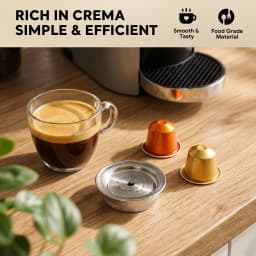 Reusable Coffee Capsule Adapter for Nespresso Vertuo Pop / VertuoLine Next – Converts to Vertuo Pods Compatible Accessory