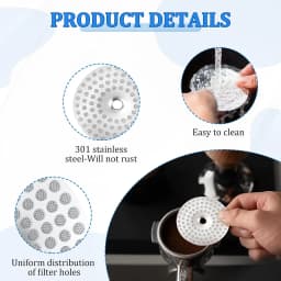 Stainless Steel Precision Shower Screen 51.5mm Compatible with Most of Coffee Machine Replacement Part