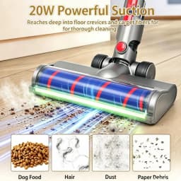 Green Light Dust Detection Fluffy Head, Soft Roller Vacuum Attachment for Dyson V7 V8 V10 V11 V15 Replacement Part for Hardwood