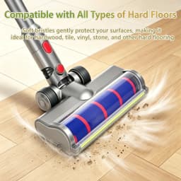 Green Light Dust Detection Fluffy Head, Soft Roller Vacuum Attachment for Dyson V7 V8 V10 V11 V15 Replacement Part for Hardwood