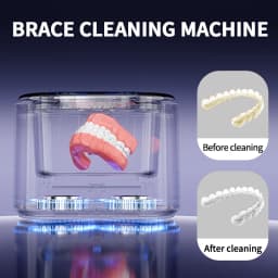 50KHZ Ultrasonic Braces Cleaning Machine USB Rechargeable Multi-Function Invisible Retainer Denture Machine