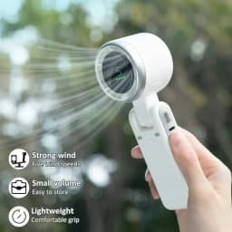 New Model Hand Fan Wind Speeds Mini Bladeless Handheld Fan, USB Rechargeable Personal Highspeed Fans Electric Eyelash Fan