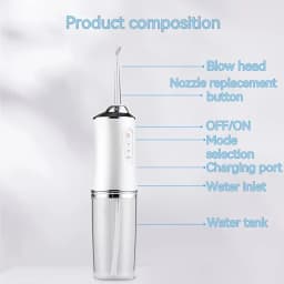 Electric Oral Irrigator Portable Water Flosser 220ML 3-Mode Tooth Pick Cleaner Waterpulse