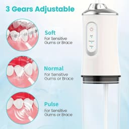 Electric Oral Irrigator Portable Water Flosser 220ML 3-Mode Tooth Pick Cleaner Waterpulse