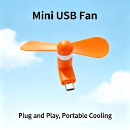 Portable Phone Fan with 6 Color Options