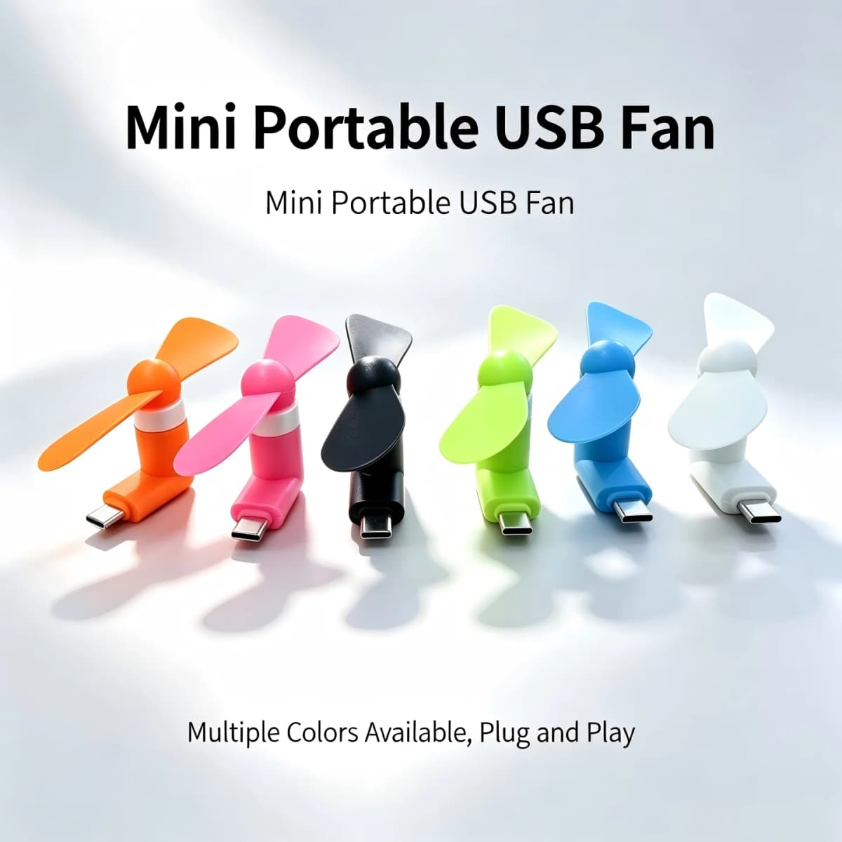 Portable Phone Fan with 6 Color Options