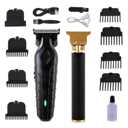 OMUONE 2 In 1 Barber Set For Men Hair Clipper Trimmer Electric Shaver Rechargeable Haircut Kit For Men Salon Home