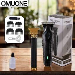 OMUONE 2 In 1 Barber Set For Men Hair Clipper Trimmer Electric Shaver Rechargeable Haircut Kit For Men Salon Home