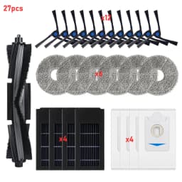 Home Robot Vacuum Spare Parts For Ecovacs X2 Omni X2 Pro DEX86 Main Roller Side Brush HEPA Filter Mop Cloth Dust Bag Parts