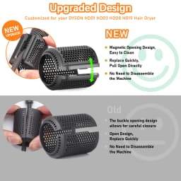 Replacement for Dyson Hair Dryer Outer Filter Cover HD01 HD03 HD08 HD15 Magnetic Suction Opening Dust Cover Buckle Accessories