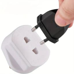 UK 2-Pin to 3-Pin Plug Adapter for Electric Toothbrush/Shaver Charging Bathroom Safe Razor Socket Converter with 3-Prong Charger