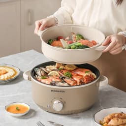 110V/220V 3L Multi Cookers Double Layer Electric Pot 1-2 People Household Non-stick Pan Hot Pot Rice Cooker Cooking Appliances