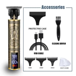2025 New Vintage USB T9 Hair Cutting Machine/Accessories Men's Electric LCD Shaver Haircut Machine 0mm Barber Shaver