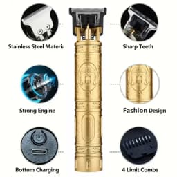 2025 New Vintage USB T9 Hair Cutting Machine/Accessories Men's Electric LCD Shaver Haircut Machine 0mm Barber Shaver