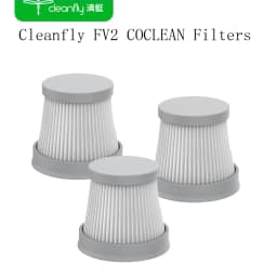 Original Cleanfly FV2 FV3 Filters COCLEAN Car Handheld Vacuum Filters Spare Part Pack Kits HEPA Filter Home Floor Cleaning Brush
