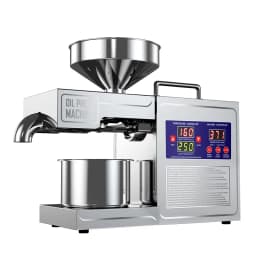 NEW 2025 Model 304 Stainless Steel Oil Press Machine Large Capacity for Peanut,Sunflower,Sesame Seeds Easy Clean, Low Noise