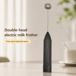 Electric Coffee Frother 2 In 1 Rechargeable Type-C Blender Stainless Steel 3 Speeds Milk Mixer Egg Beater Handheld Foam Maker