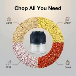 250ml Mini Wireless USB Rechargeable Electric Vegetable Chopper Garlic Crusher Food Chopper for Kitchen Gadgets for Garlic