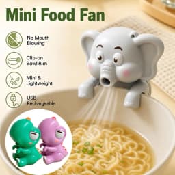 Portable Beverage Cooling Fan for Cup & Bowl Cute Elephant Mini Desk Fan for Quick Coffee Soup Cooling Office Home Gadget