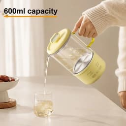 0.6L Electric Kettle Multifunction Appointment Teapot Temperature Control Health Pot Office Glass Flower Teapot Auto Keep Warm