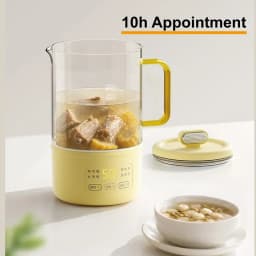 0.6L Electric Kettle Multifunction Appointment Teapot Temperature Control Health Pot Office Glass Flower Teapot Auto Keep Warm