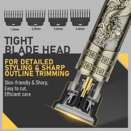 USB Rechargeable Vintage T9 Hair Trimmer for Men Professional Barber Hair Clipper Beard Edge Cutting Machine with Guide Combs