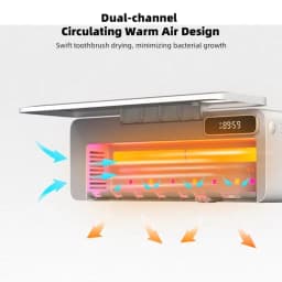 New UVC Toothbrush Sterilizer Rapid Warm Air Drying Rechargeable 2-in-1 Razor Toothbrush Storage Sterilizer Holder Wall-Mounted