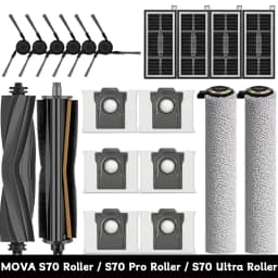 For MOVA S70 Roller/S70 Ultra Roller/S70 Pro Roller Robot Vacuum Dust Bags Mop Main Side Brushes Cloths HEPA Filters Spare Parts