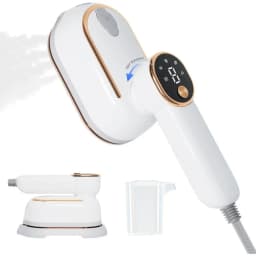 Handheld Steam Iron Foldable Garment Steamer 1200W Power Portable 3 Speed Steamer LCD Display Touch Screen Rotary Electric Iron