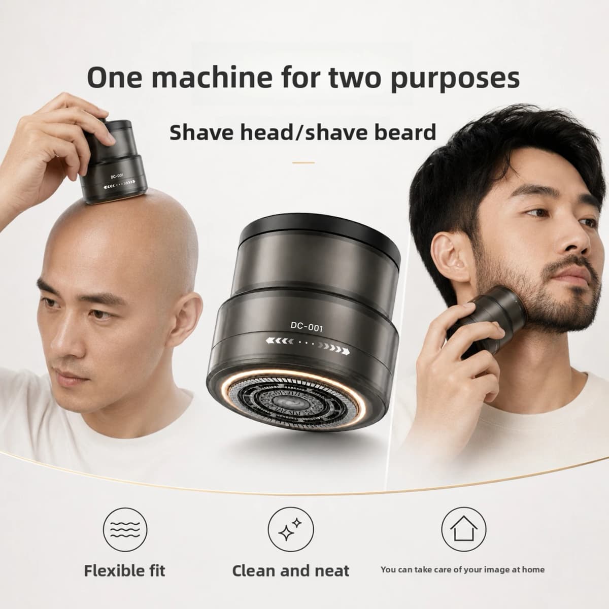 Men Head Shaver Electric Hair Cutting Machine Bald Shaving And Beard Trimmer Hair Clipper 2 In 1 Hair Beard Hair Styling Design