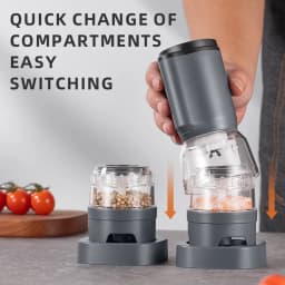 Electric Pepper Grinder Set Automatic Salt and Pepper Mills Rechargeable Adjustable Coarseness One-Handed Operation Grinder