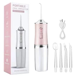 Portable Dental Water Flosser Oral Irrigator USB Rechargeable Water Floss Jet Tooth Pick 4 Tips 220ml Mouth washing machine