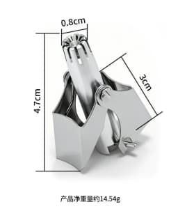 Nose Hair Trimmer Cleaner For Men Women Stainless Steel Manual Mechanical Shaving Razor Washable Hair Removal Tools With Brush