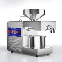 Upgraded Oil Press Machine with Smart Temperature Control, Stainless Steel Home Oil Extractor for Peanut Sesame, Small Commercia
