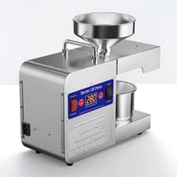 Upgraded Oil Press Machine with Smart Temperature Control, Stainless Steel Home Oil Extractor for Peanut Sesame, Small Commercia